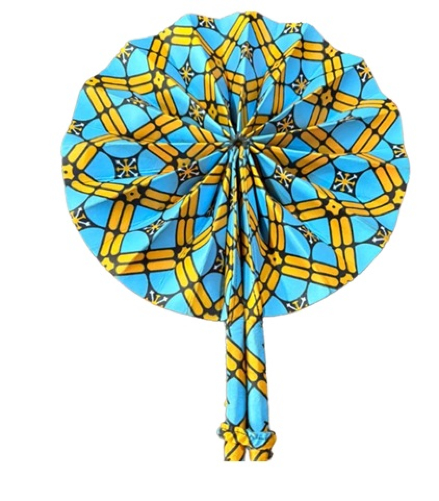 African Print Hand Fan
