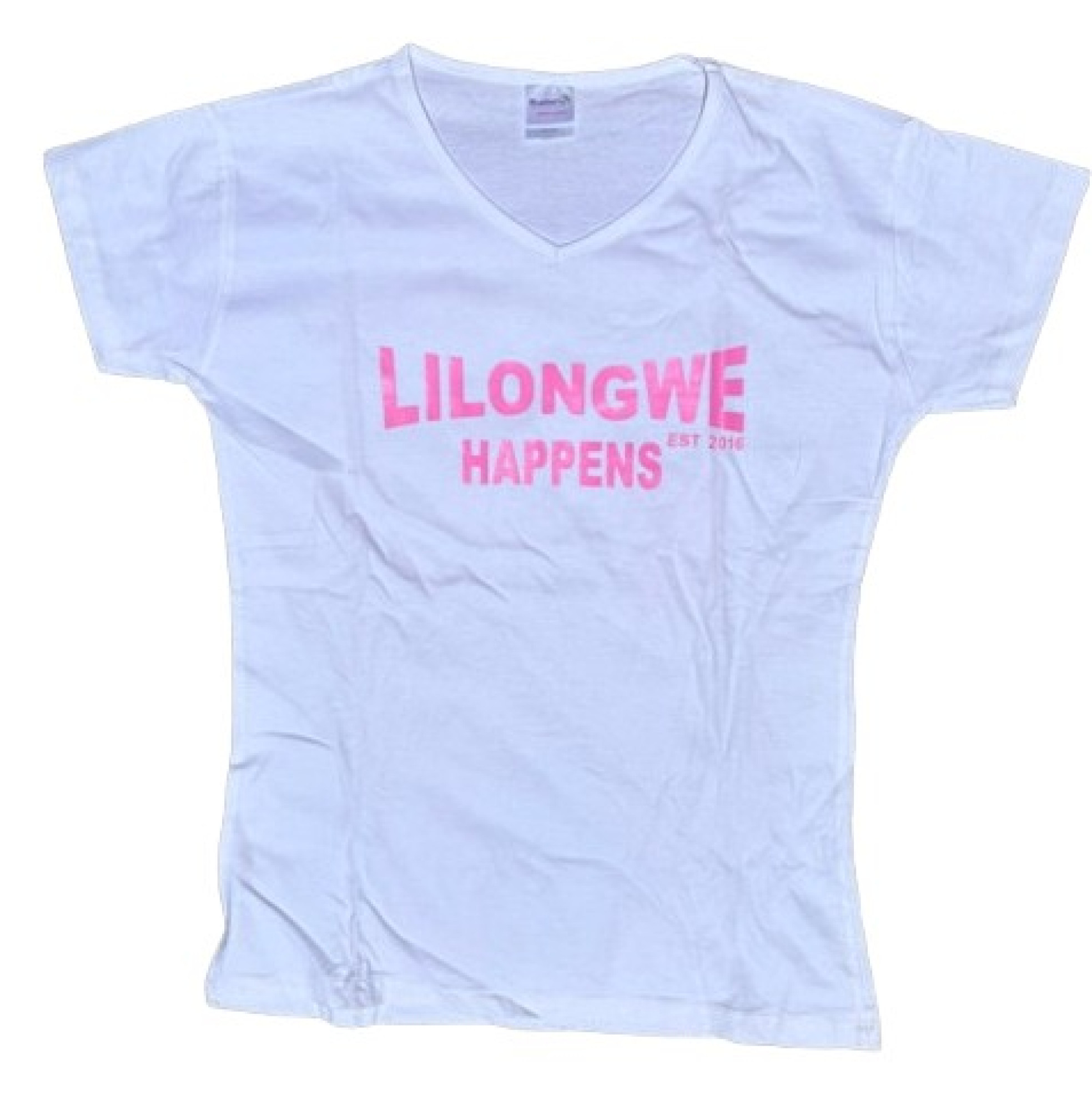 Lilongwe Happens Women's White V-Neck T-Shirt
