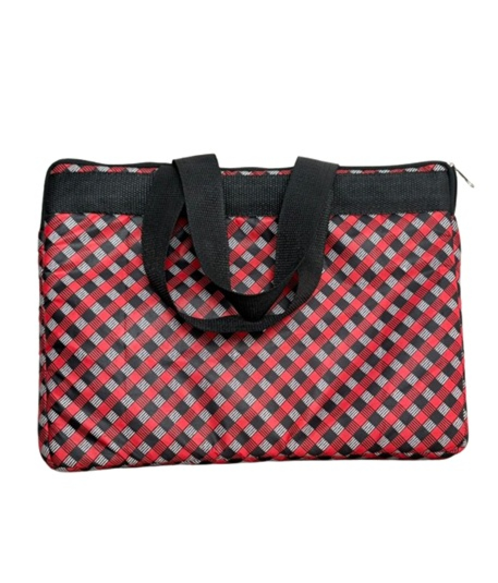  Crimson Grid Casual Laptop & Document Carrier