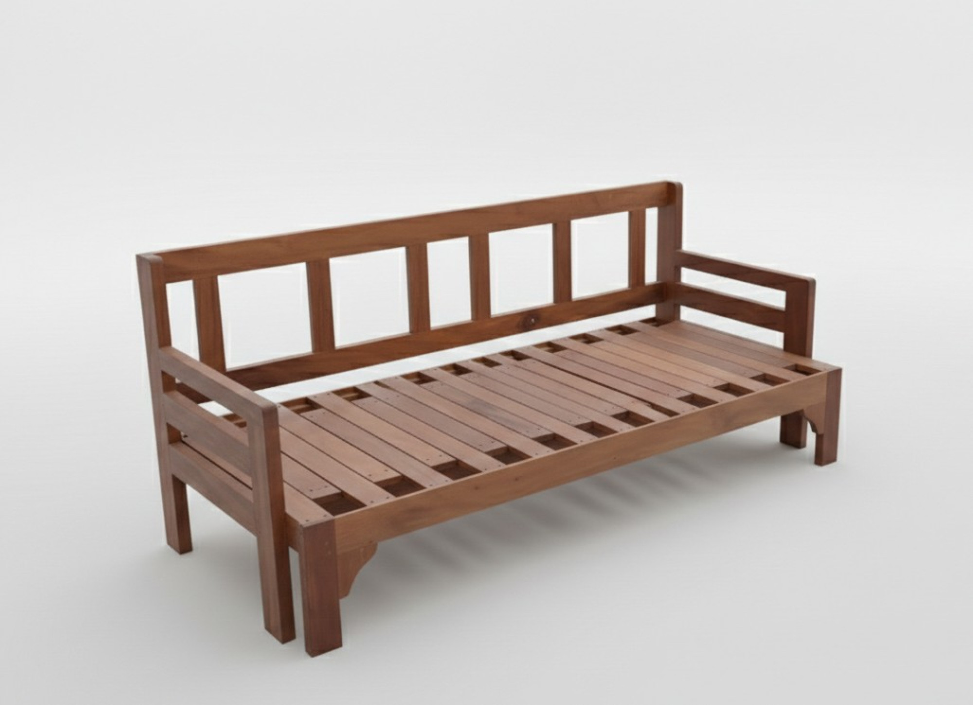 Scandi Hardwood Day Couch Bed Convertible
