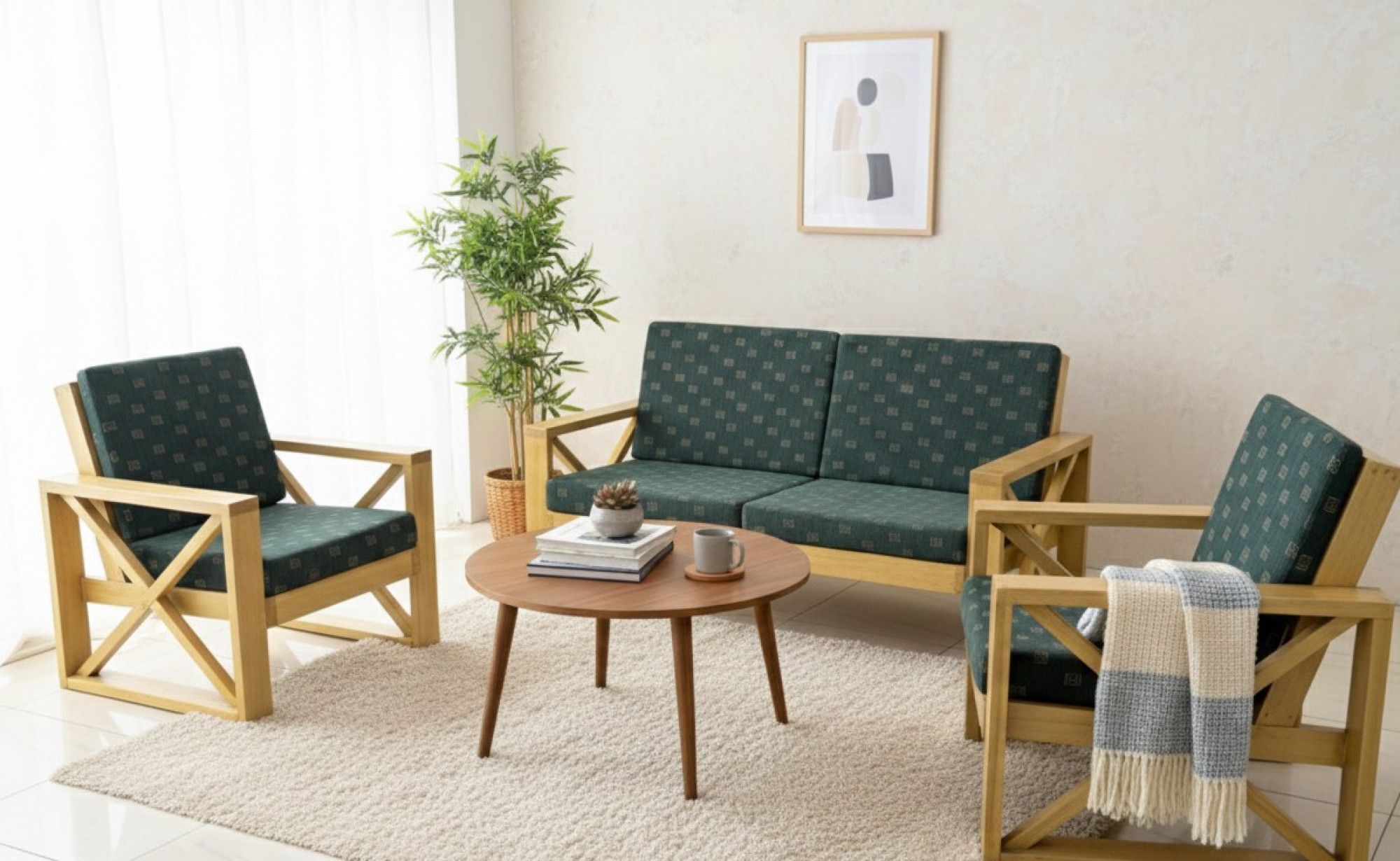 Oakline Green Cushion Suite