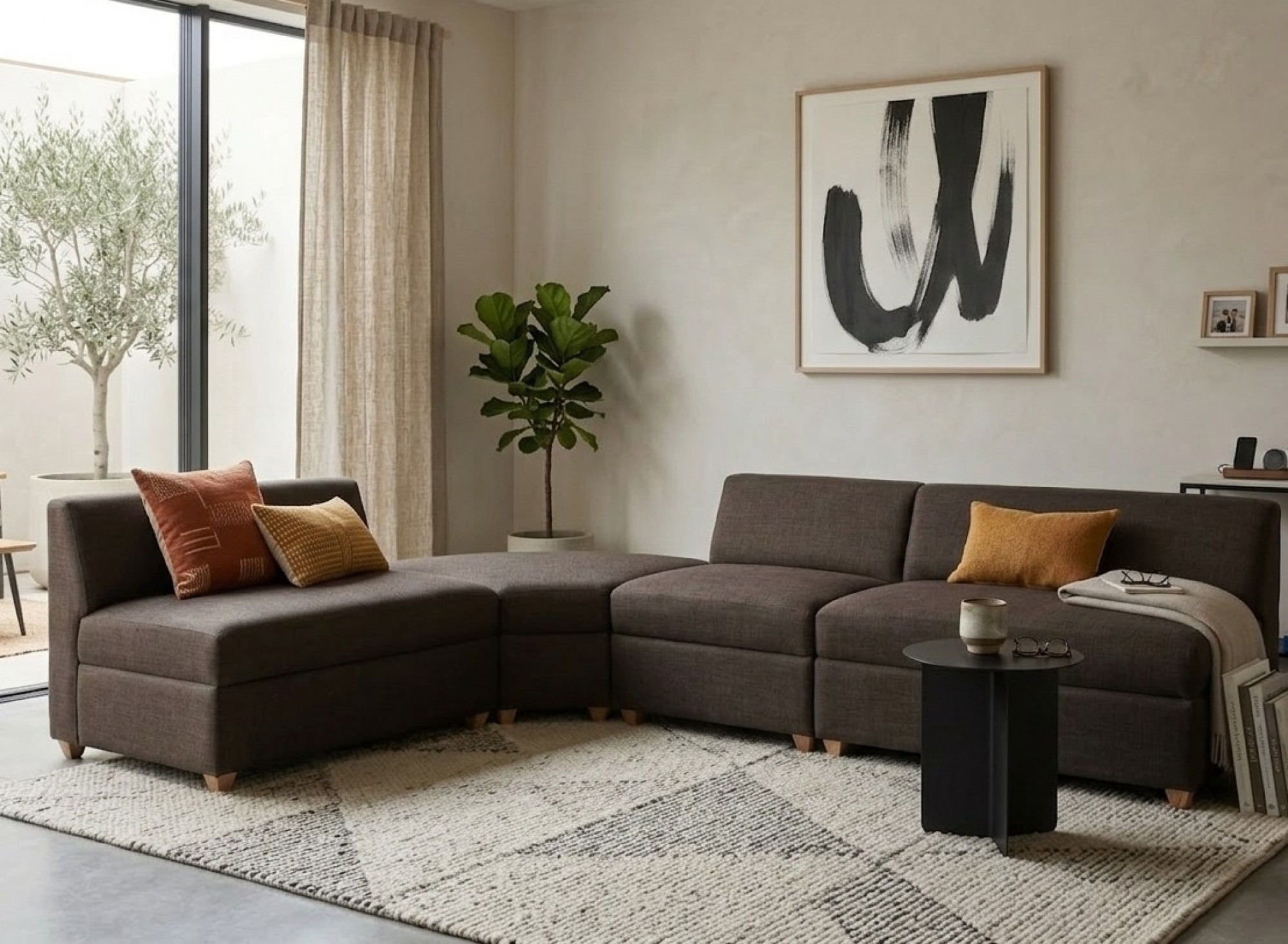 The Deep Mocha Corner Sofa