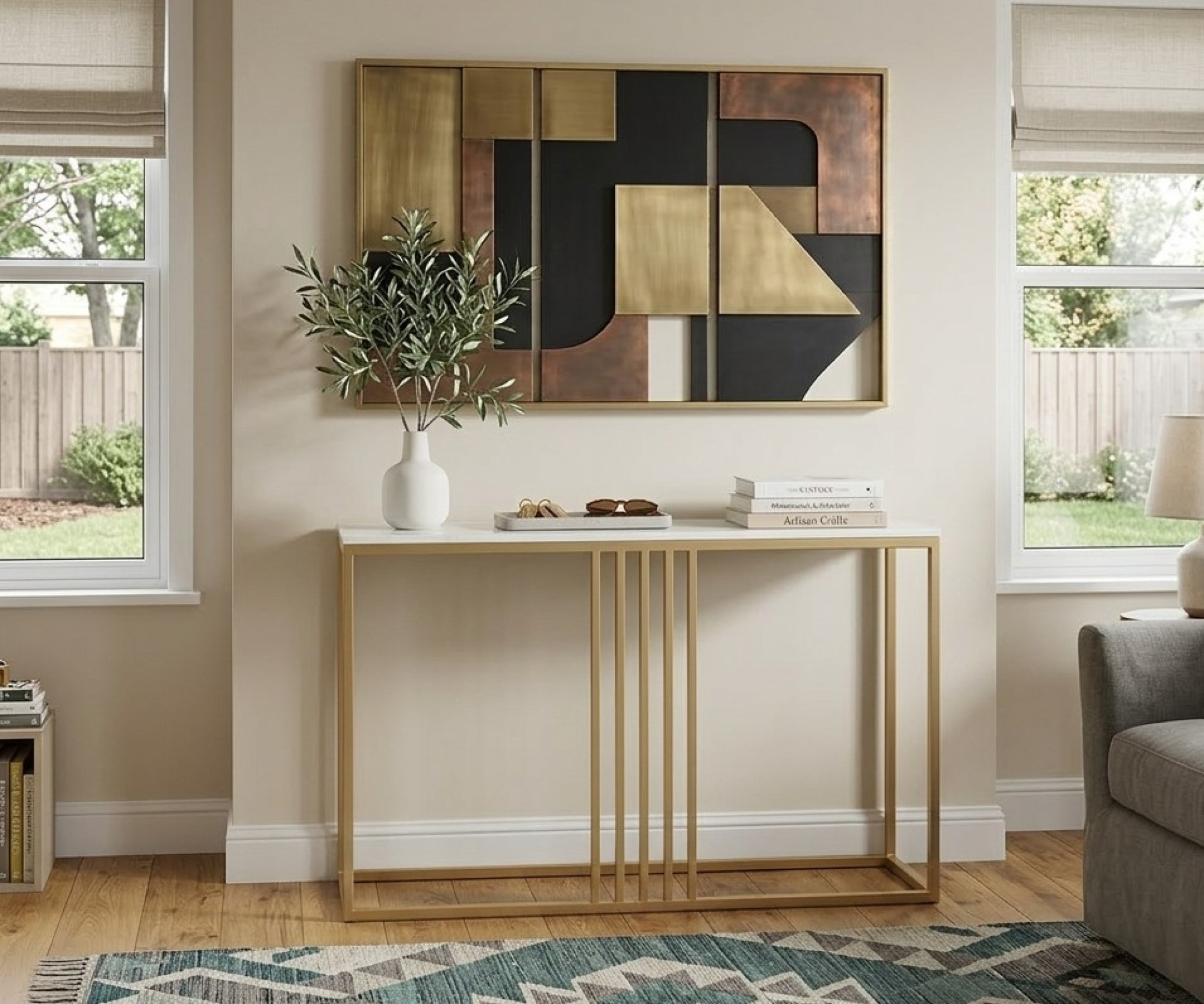 Gold Luxury Console Table