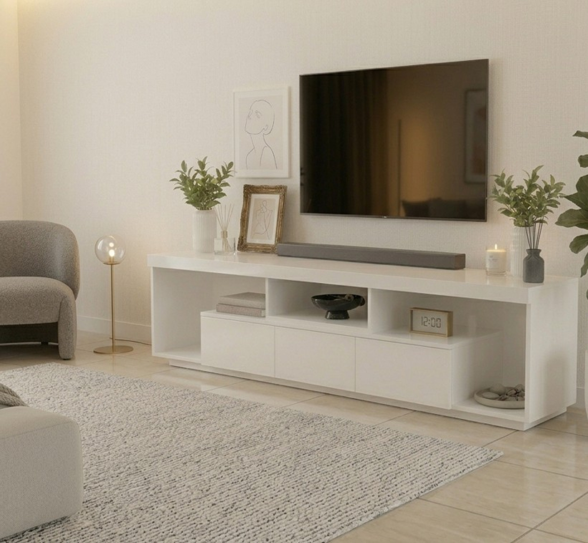 LunaLine Modern TV Stand Console