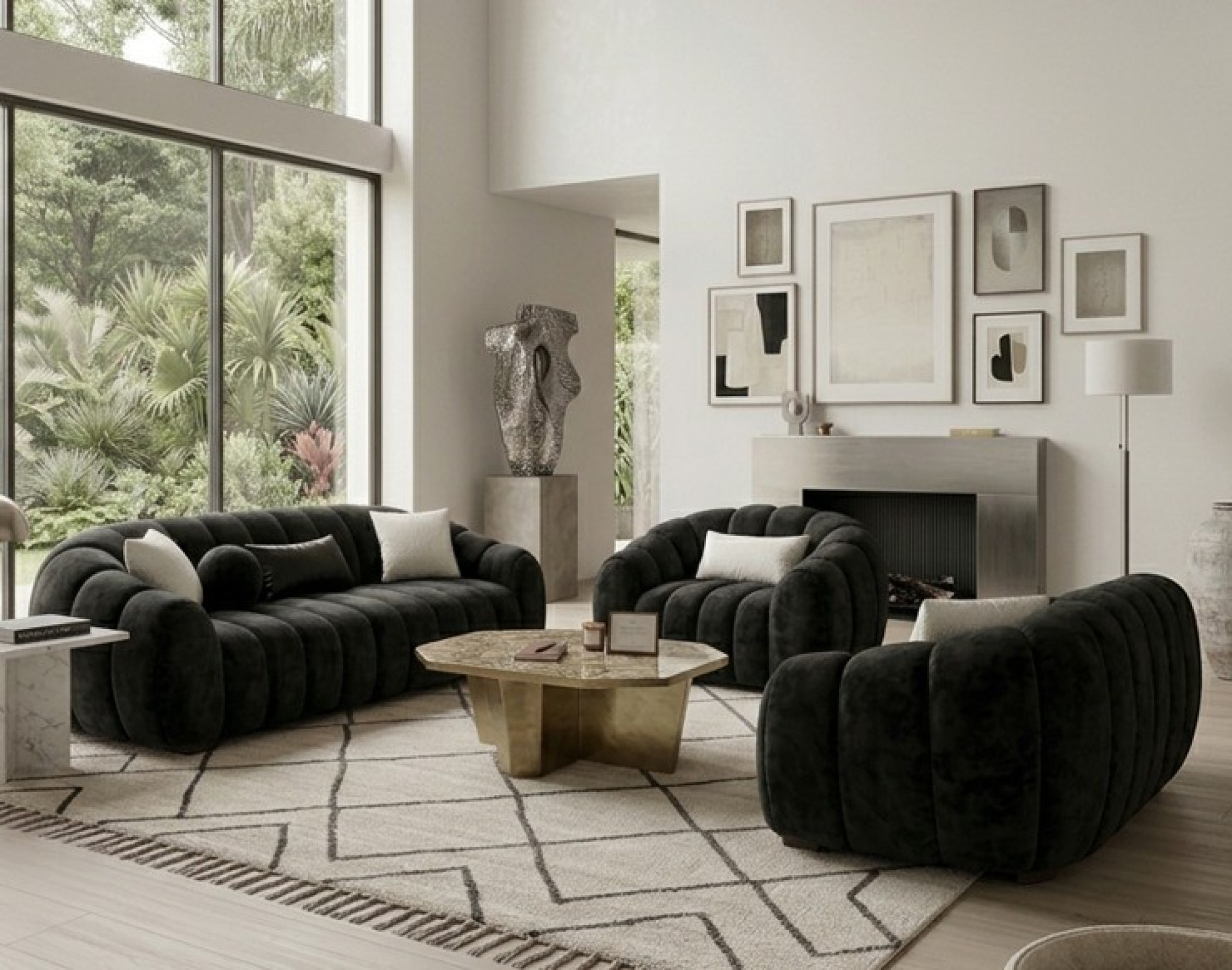 LuxeLine Modular Sofa Set