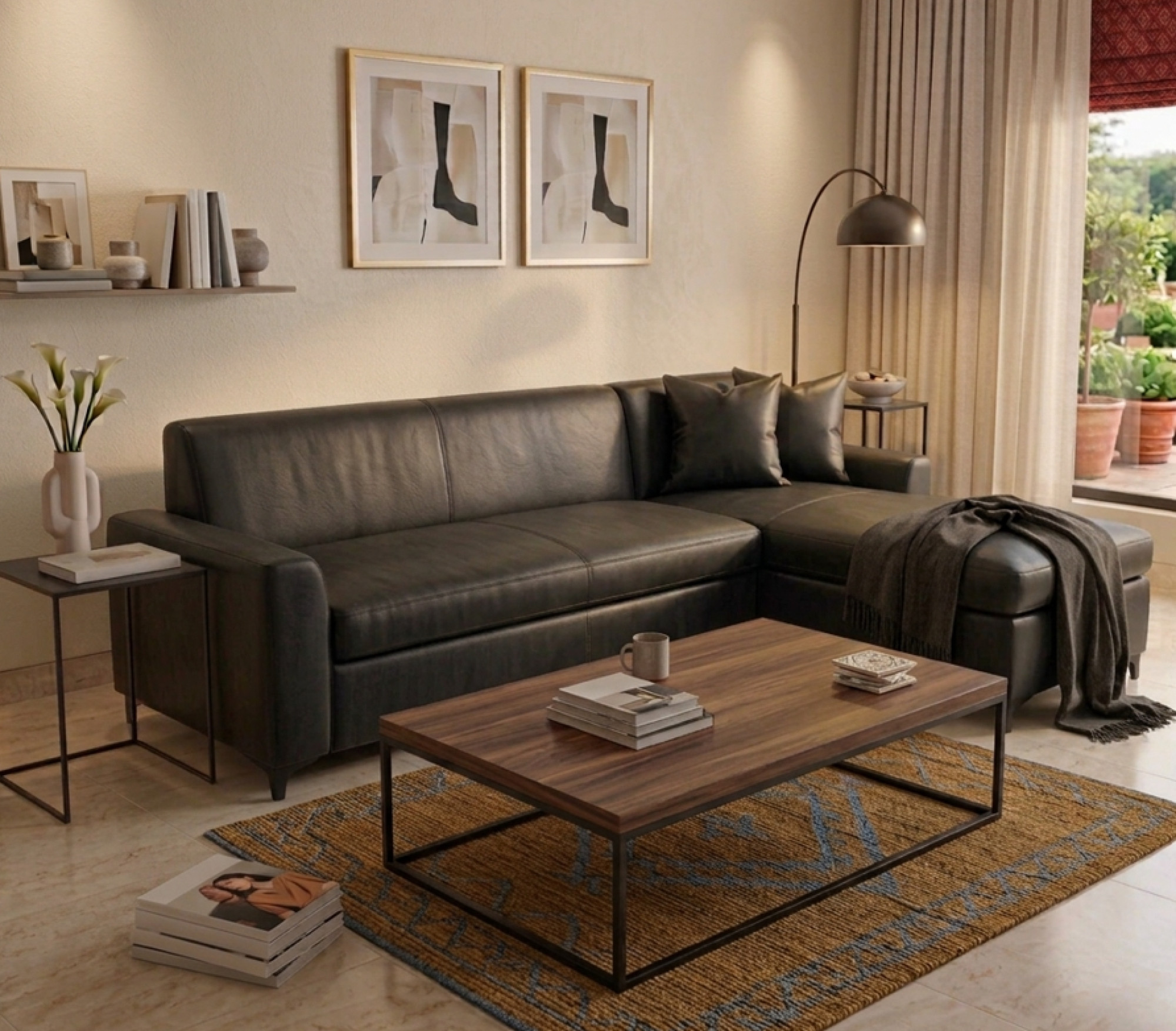 Modern Luxe L-Shape Sofa